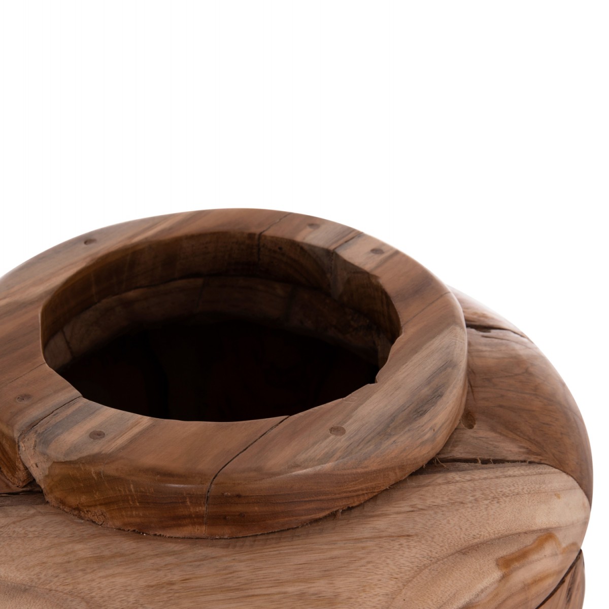 ΔΙΑΚΟΣΜΗΤΙΚΟ ΒΑΖΟ ΔΑΠΕΔΟΥ ZEMLI HM18299 ΚΟΜΜΑΤΙΑ ΑΝΑΚΥΚΛ. TEAK ΦΥΣΙΚΟ Φ43x152Υεκ.