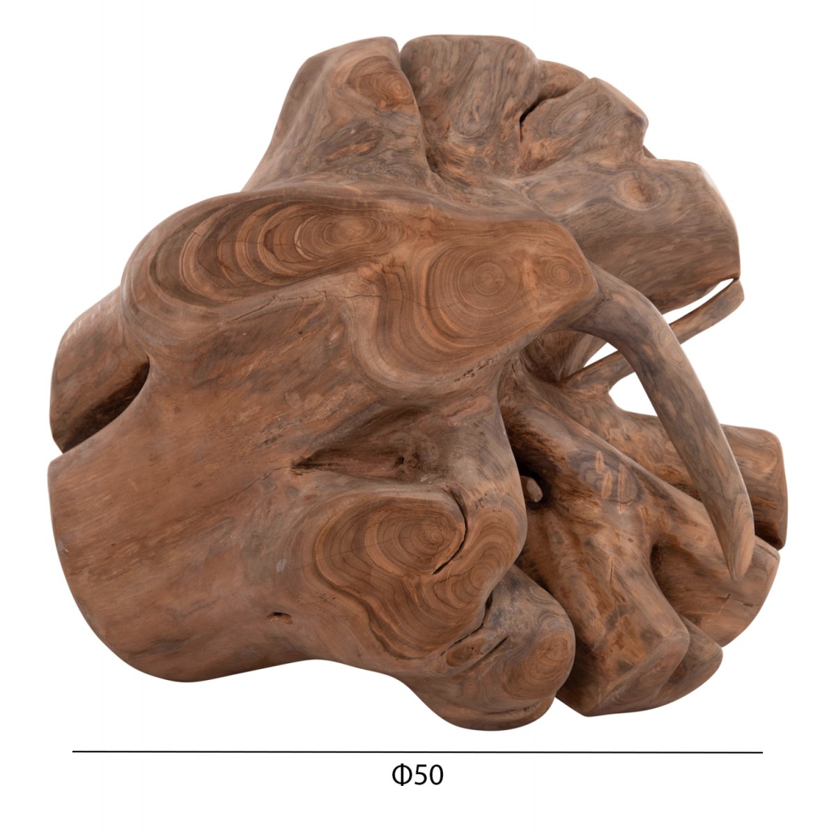 ΔΙΑΚΟΣΜΗΤΙΚΟ ΔΑΠΕΔΟΥ CLEMOR (L) HM18302 ΑΚΑΝΟΝΙΣΤΗ ΣΦΑΙΡΑ-ΞΥΛΟ ΤΕΑΚ--ΦΥΣΙΚΟ Φ50εκ.