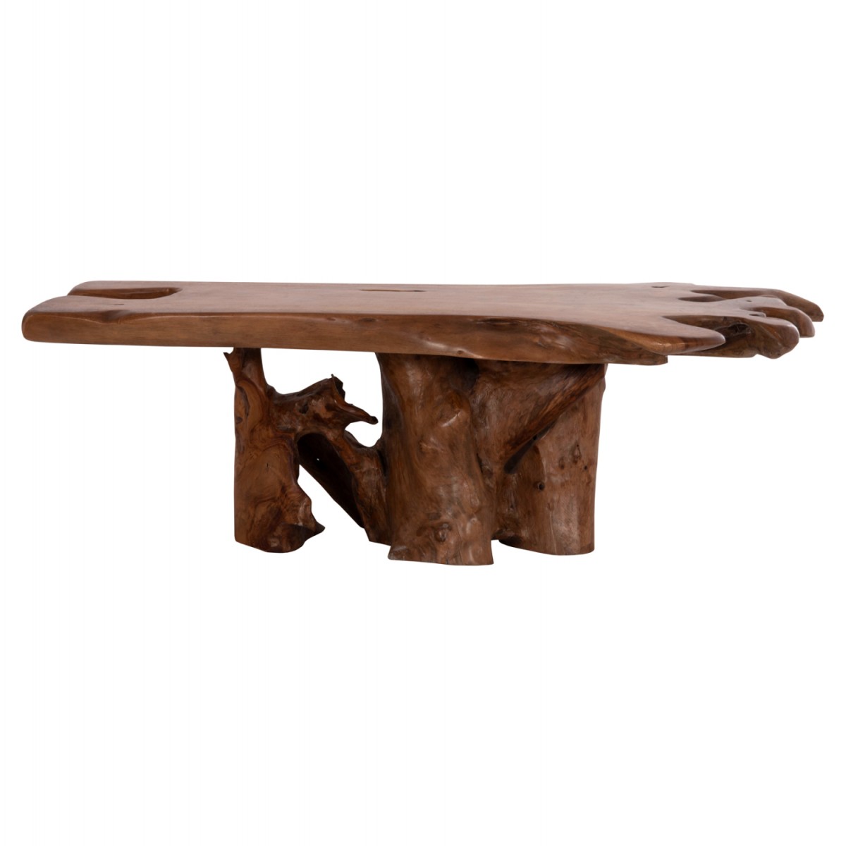 ΤΡΑΠΕΖΙ ΣΑΛΟΝΙΟΥ ANGELICA HM18303 ΞΥΛΟ TEAK--ΣΚΟΥΡΟ ΚΑΦΕ 156x94x49Υεκ.