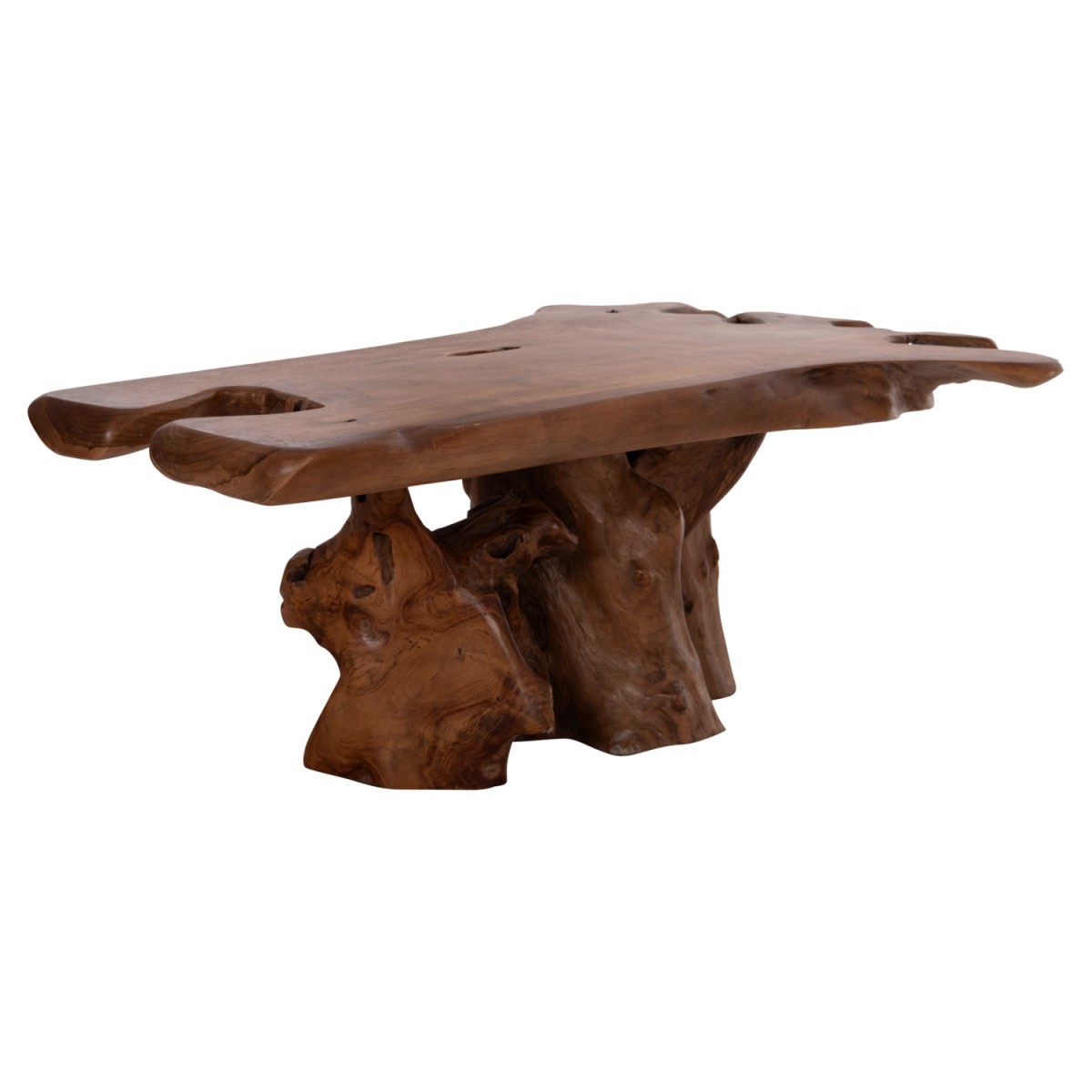 ΤΡΑΠΕΖΙ ΣΑΛΟΝΙΟΥ ANGELICA HM18303 ΞΥΛΟ TEAK--ΣΚΟΥΡΟ ΚΑΦΕ 156x94x49Υεκ.