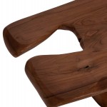 ΤΡΑΠΕΖΙ ΣΑΛΟΝΙΟΥ ANGELICA HM18303 ΞΥΛΟ TEAK--ΣΚΟΥΡΟ ΚΑΦΕ 156x94x49Υεκ.