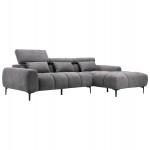 ΚΑΝΑΠΕΣ ΔΕΞΙΑ ΓΩΝΙΑ DIVYA HM3267.12R ΓΚΡΙ ΥΦΑΣΜΑ 264x175x99Υεκ.