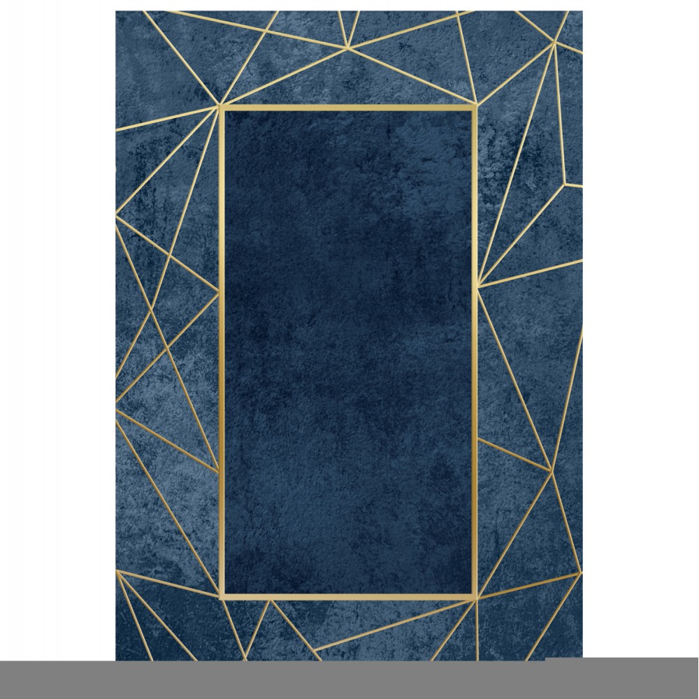 ΧΑΛΙ ΣΑΛΟΝΙΟΥ ΜΕ ΚΡΟΣΙΑ JOSIANE ΜΠΛΕ-ΧΡΥΣΟ HM7676.28 80X150εκ.