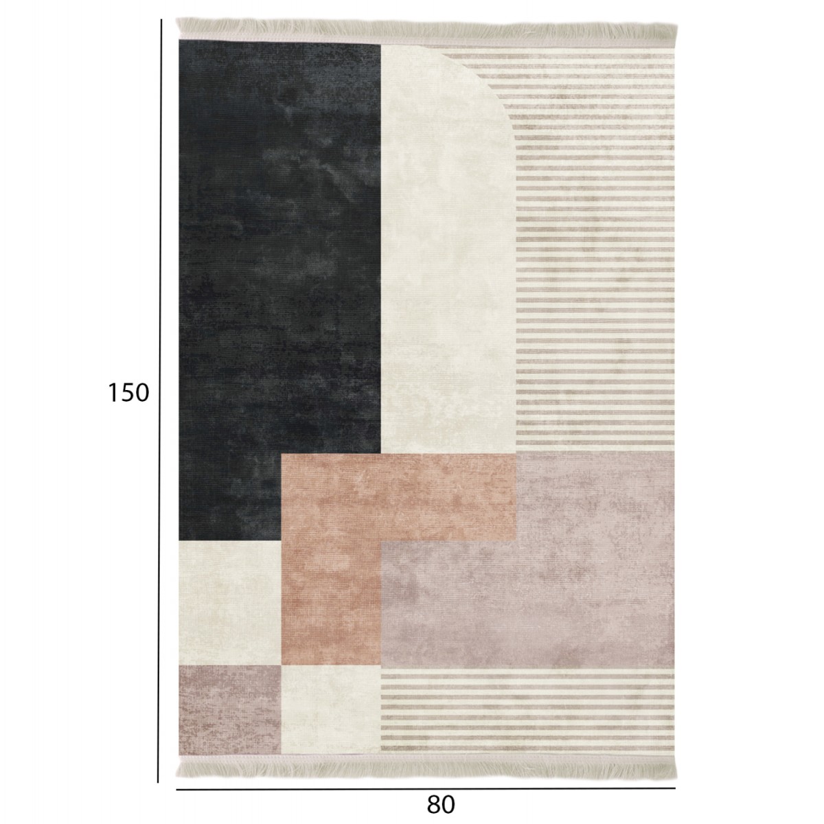 ΧΑΛΙ ΣΑΛΟΝΙΟΥ ΜΕ ΚΡΟΣΙΑ JOSIANE ΠΟΛΥΧΡΩΜΟ HM7676.32 80X150εκ.