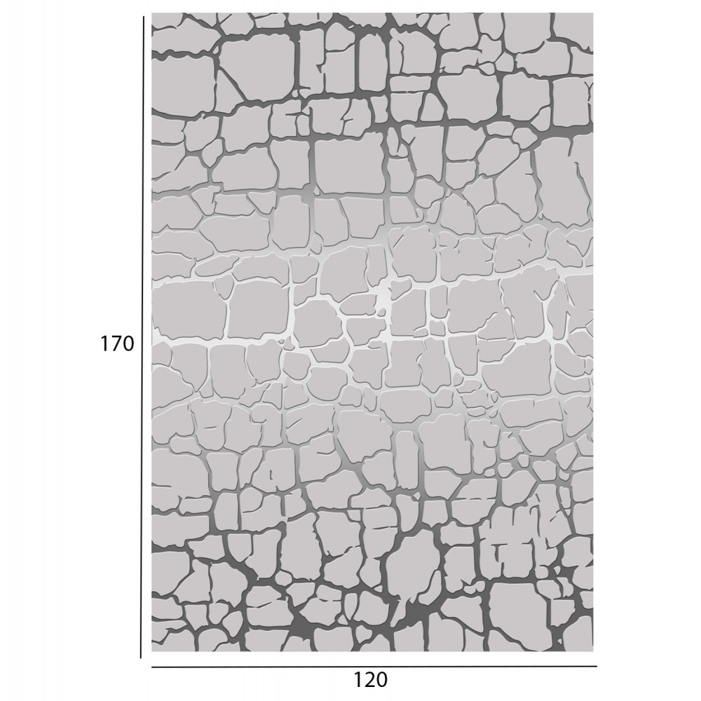 ΧΑΛΙ ΣΑΛΟΝΙΟΥ ΜΕ ΚΡΟΣΙΑ ΓΚΡΙ JOSIANE  HM7677.19 120X170 εκ
