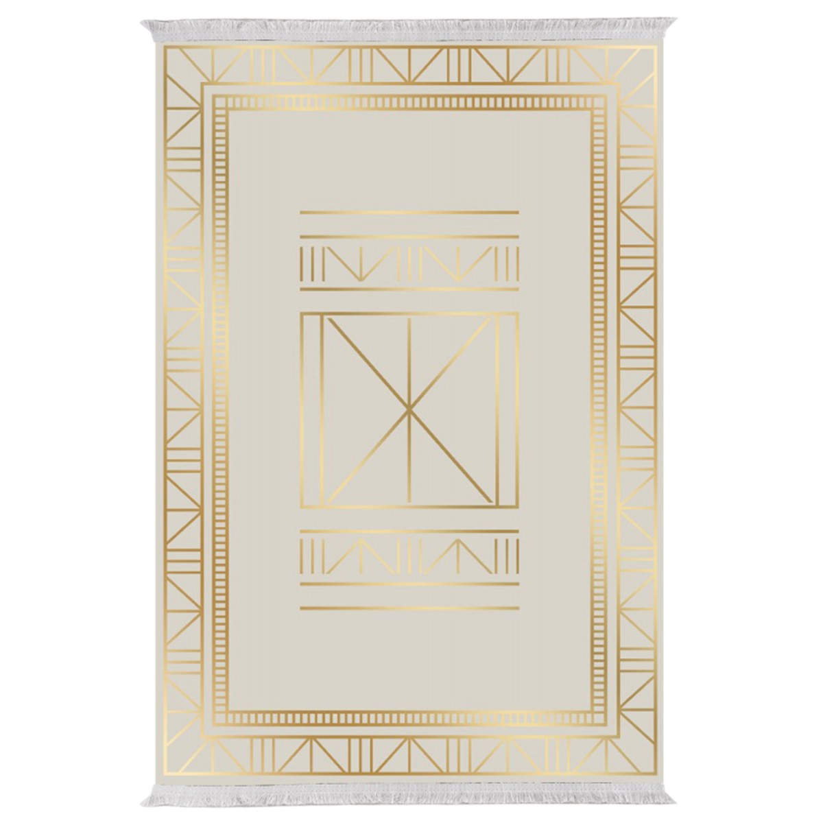 ΧΑΛΙ ΣΑΛΟΝΙΟΥ ME ΚΡΟΣΙΑ ΜΠΕΖ ΜΕ ΧΡΥΣΑ ΣΧΗΜΑΤΑ JOSIANE 120X170εκ.HM7677.34