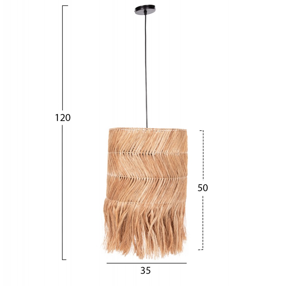 ΦΩΤΙΣΤΙΚΟ ΟΡΟΦΗΣ ΚΥΛΙΝΔΡΙΚΟ ΑΠΟ ΑΜΠΑΚΑ ΣΕ ΦΥΣΙΚΟ ΧΡΩΜΑ 35x35x50Υεκ.HM7756