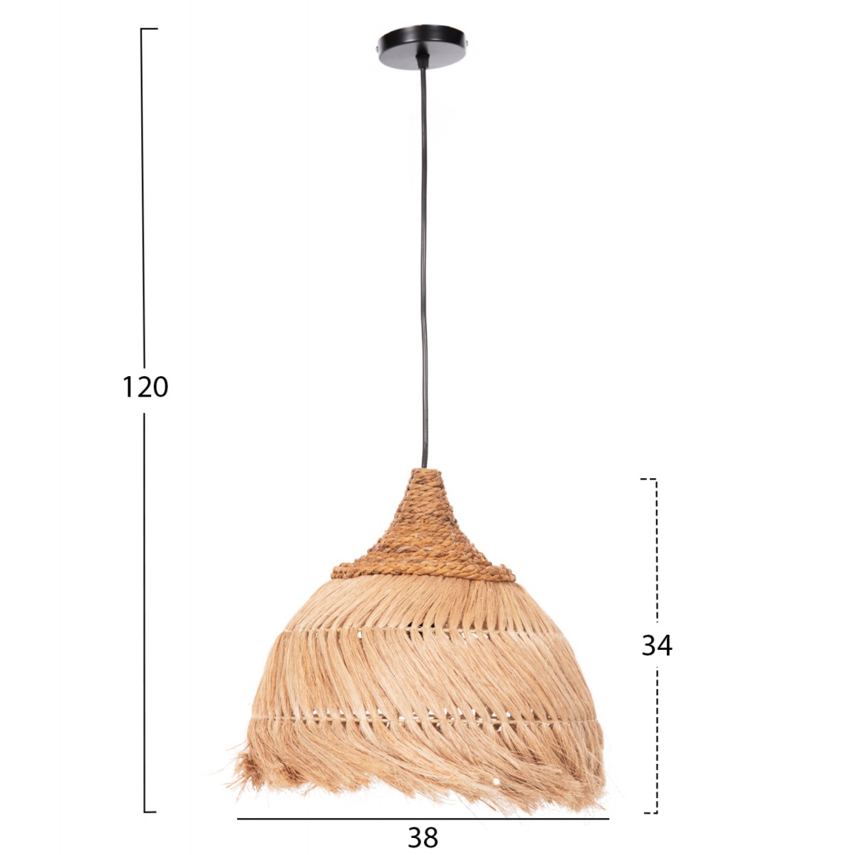 ΦΩΤΙΣΤΙΚΟ ΟΡΟΦΗΣ ΑΠΟ ΙΝΕΣ MENDONG GRASS ΣΕ ΦΥΣΙΚΟ Φ38x34-120Yεκ.HM7776