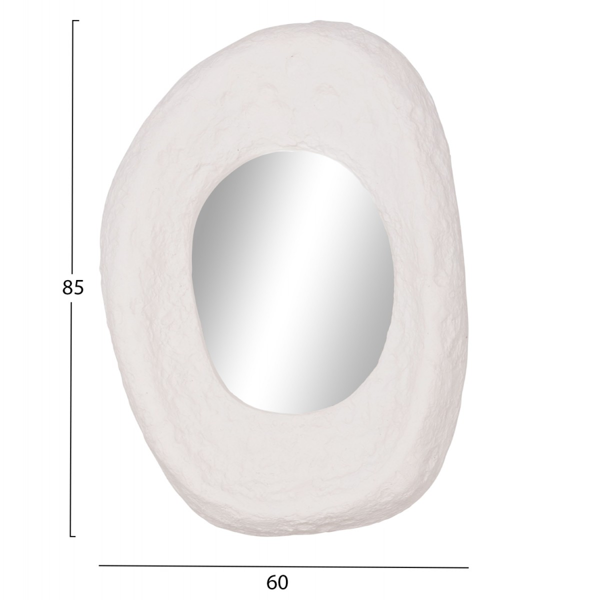 ΚΑΘΡΕΠΤΗΣ ΤΟΙΧΟΥ RIFFE HM4695.02 FIBER CEMENT ΛΕΥΚΟ 60x13x85Υεκ.
