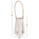 ΕΠΙΤΡΑΠΕΖΙΟ ΦΑΝΑΡΙ ERANTYL HM4696.02L ΛΕΥΚΟ FIBER CEMENT & ΧΕΡΟΥΛΙ RATTAN Φ17x27Yεκ.