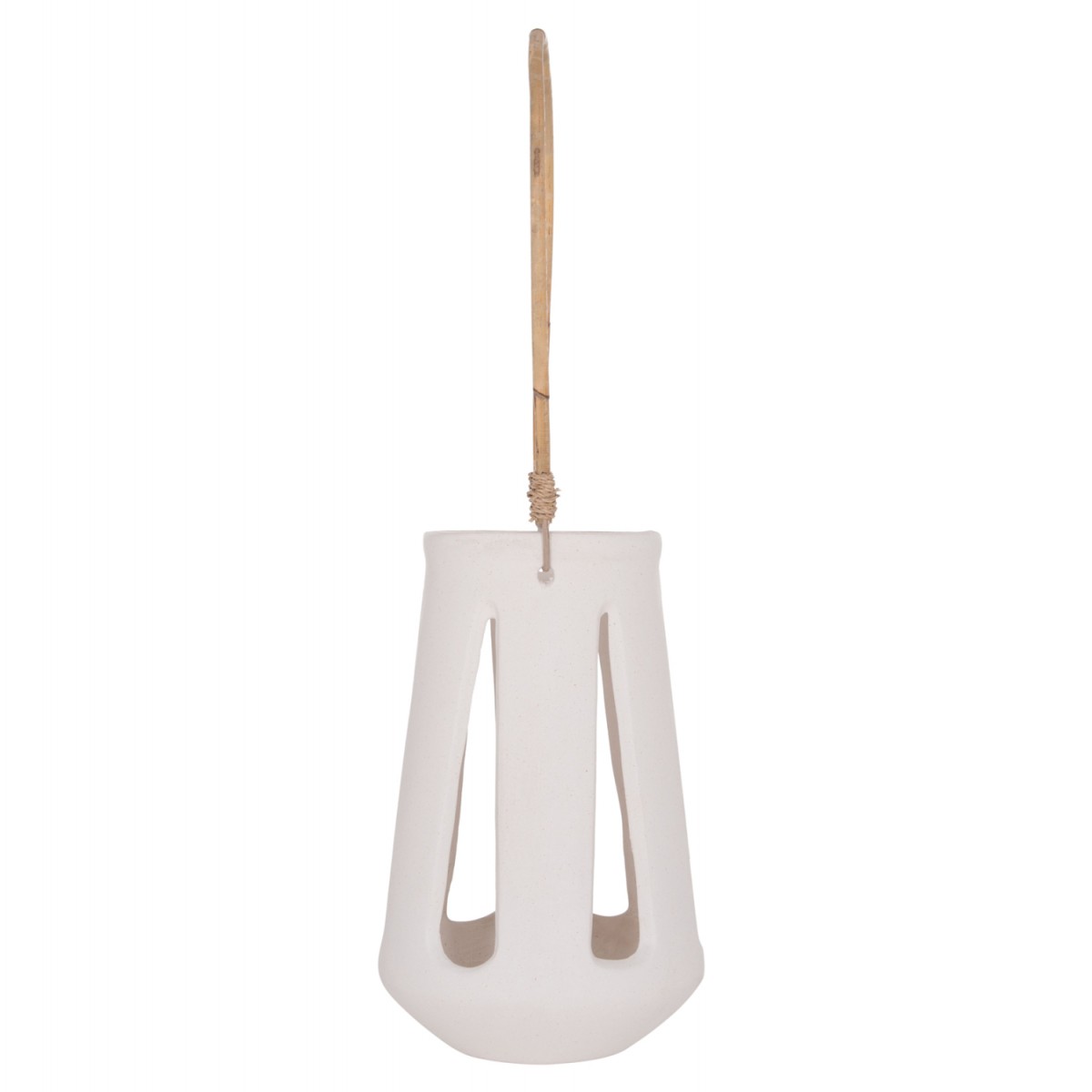 ΕΠΙΤΡΑΠΕΖΙΟ ΦΑΝΑΡΙ ERANTYL HM4696.02L ΛΕΥΚΟ FIBER CEMENT & ΧΕΡΟΥΛΙ RATTAN Φ17x27Yεκ.