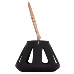 ΕΠΙΤΡΑΠΕΖΙΟ ΦΑΝΑΡΙ ERANTYL HM4696.01S ΜΑΥΡΟ FIBER CEMENT & ΧΕΡΟΥΛΙ RATTAN Φ25x17Yεκ.