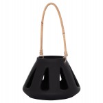 ΕΠΙΤΡΑΠΕΖΙΟ ΦΑΝΑΡΙ ERANTYL HM4696.01S ΜΑΥΡΟ FIBER CEMENT & ΧΕΡΟΥΛΙ RATTAN Φ25x17Yεκ.