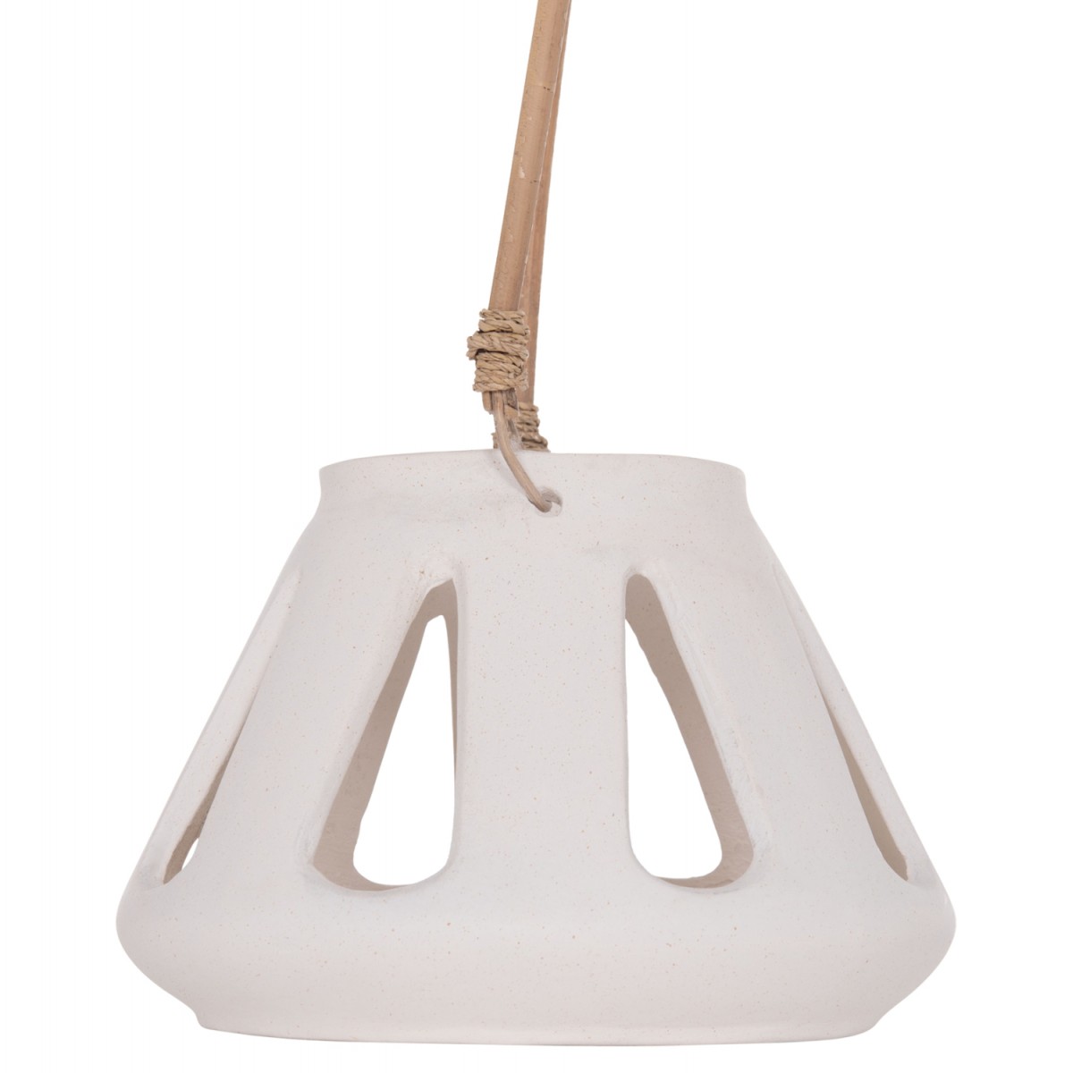 ΕΠΙΤΡΑΠΕΖΙΟ ΦΑΝΑΡΙ ERANTYL HM4696.02S ΛΕΥΚΟ FIBER CEMENT & ΧΕΡΟΥΛΙ RATTAN Φ25x17Yεκ.