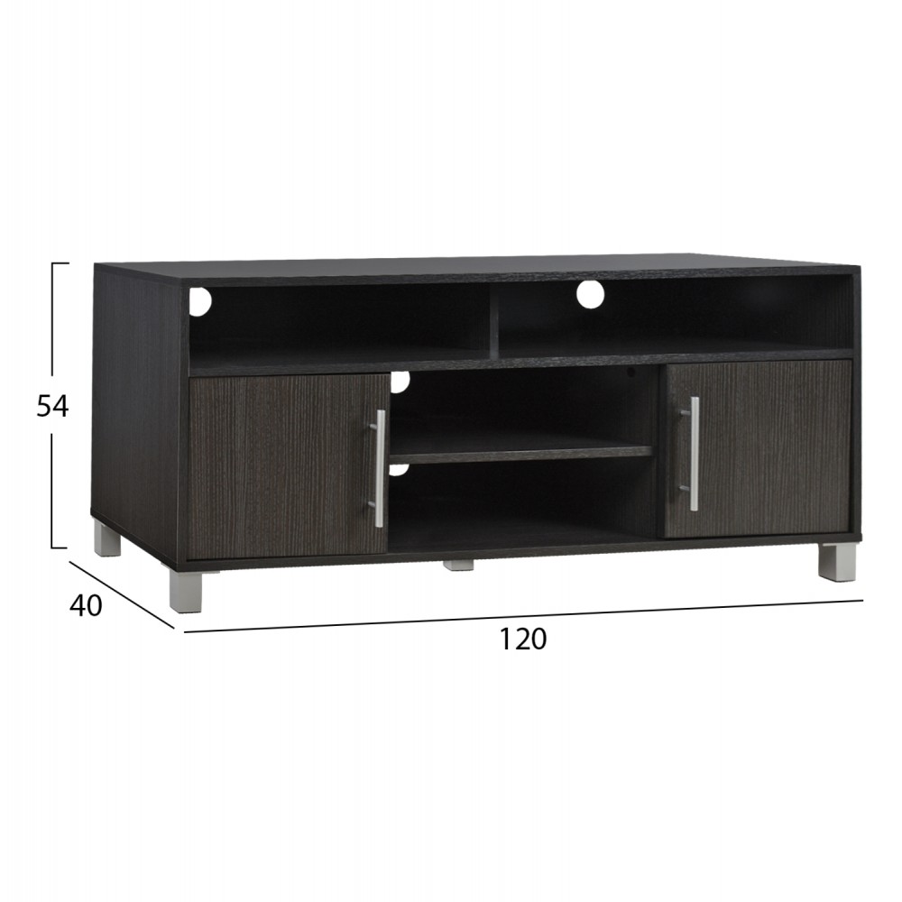 ΕΠΙΠΛΟ ΤΗΛΕΟΡΑΣΗΣ ΜΕΛΑΜΙΝΗΣ DANNA HM2202.01 ZEBRANO 120x40x54 εκ.