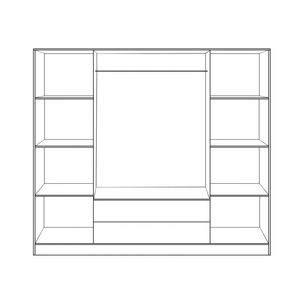 ΝΤΟΥΛΑΠΑ 4ΦΥΛΛΗ ΜΕ 2 ΣΥΡΤΑΡΙΑ AZALEA 200x55.5x180Υ εκ. HM353.01 ZEBRANO
