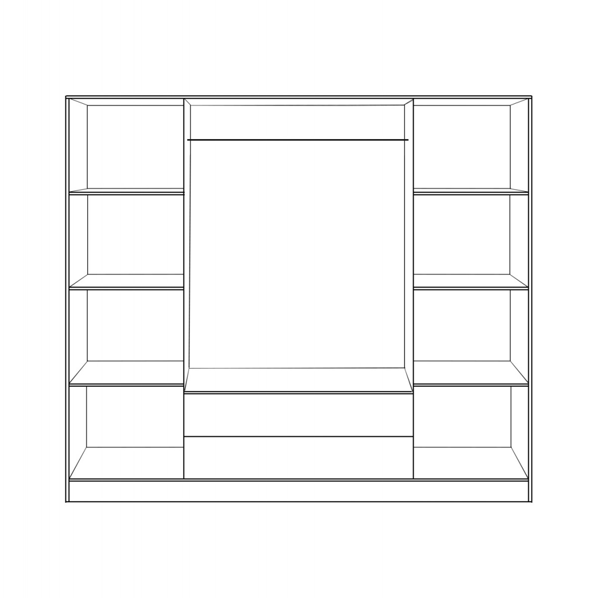 ΝΤΟΥΛΑΠΑ 4ΦΥΛΛΗ ΜΕ 2 ΣΥΡΤΑΡΙΑ AZALEA 200x55.5x180Υ εκ. HM353.01 ZEBRANO