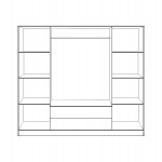 ΝΤΟΥΛΑΠΑ 4ΦΥΛΛΗ ΜΕ 2 ΣΥΡΤΑΡΙΑ AZALEA 200x55.5x180Υ εκ. HM353.01 ZEBRANO