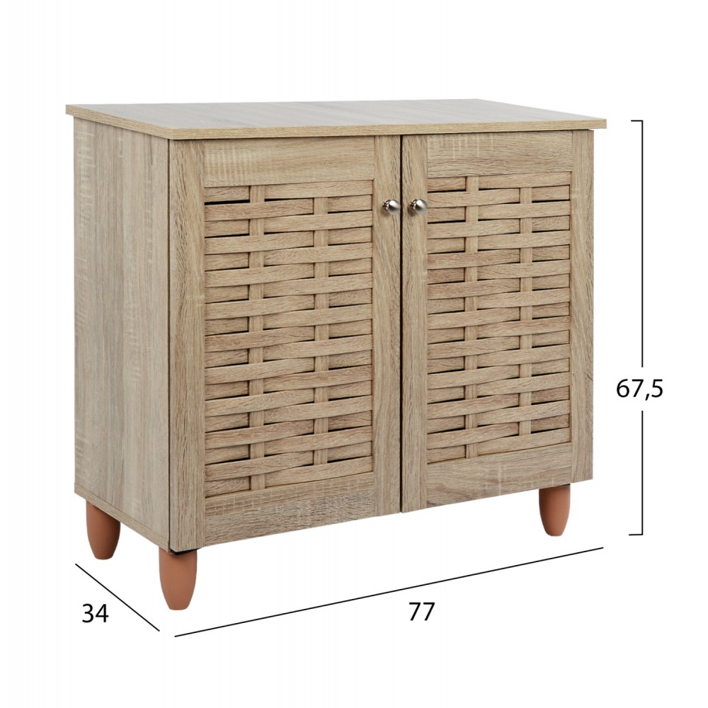 ΠΑΠΟΥΤΣΟΘΗΚΗ-ΝΤΟΥΛΑΠΙ ΞΥΛΙΝΗ CASSIOPE HM2208.02 SONAMA 77Χ34Χ67.5Υεκ.