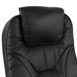 ΚΑΡΕΚΛΑ ΓΡΑΦΕΙΟΥ ΜΑΥΡΟ PU STARELL ΜΕ ΠΟΔΙ ΧΡΩΜΙΟ 65x71x106,5-116Y εκ.HM1025.01