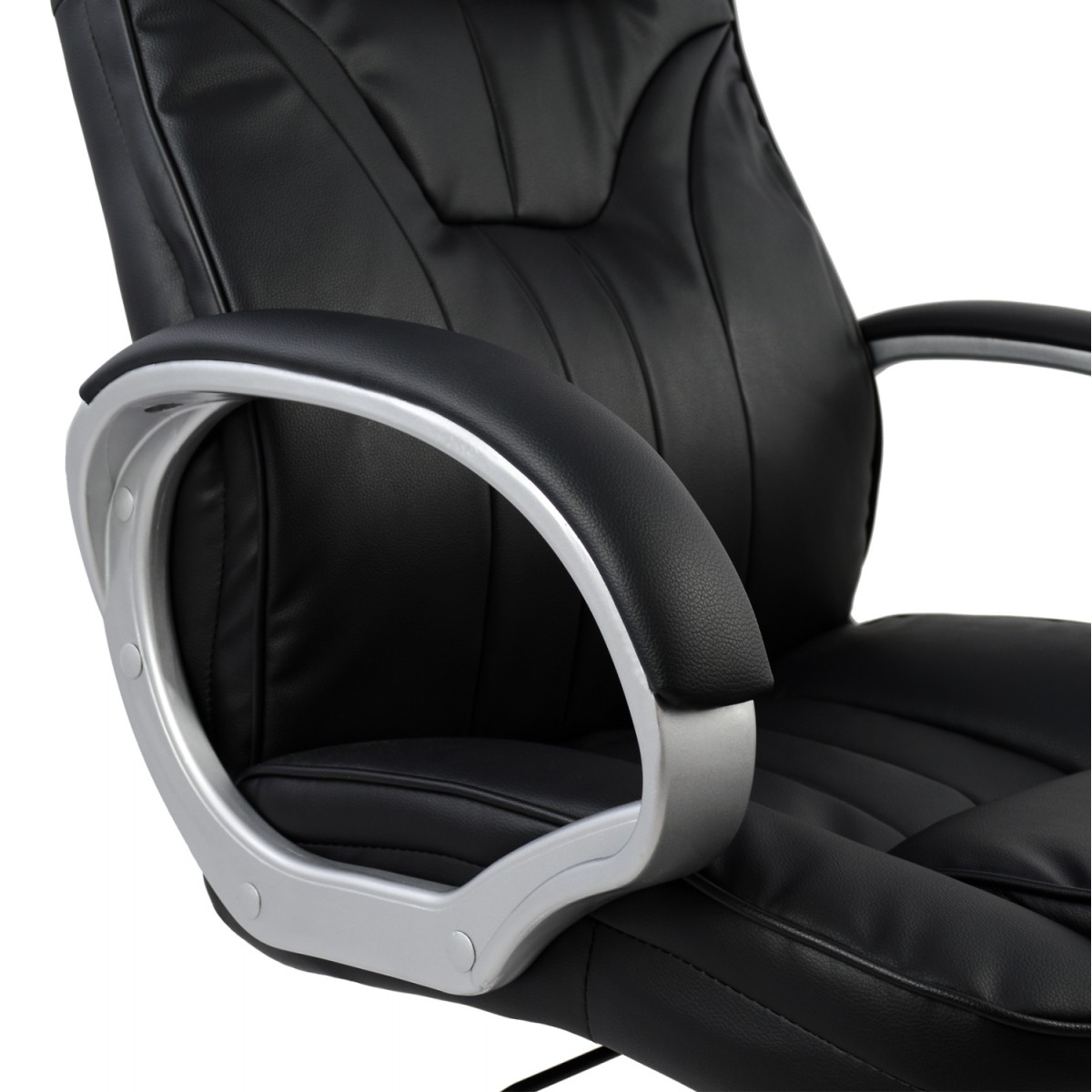 ΚΑΡΕΚΛΑ ΓΡΑΦΕΙΟΥ ΜΑΥΡΟ PU STARELL ΜΕ ΠΟΔΙ ΧΡΩΜΙΟ 65x71x106,5-116Y εκ.HM1025.01