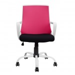 ΚΑΡΕΚΛΑ ΓΡΑΦΕΙΟΥ MALFOI HM1053.05 ΡΟΖ MESH & ΠΟΔΙ ΜΕΤΑΛΛΙΚΟ 58x59x103 εκ.