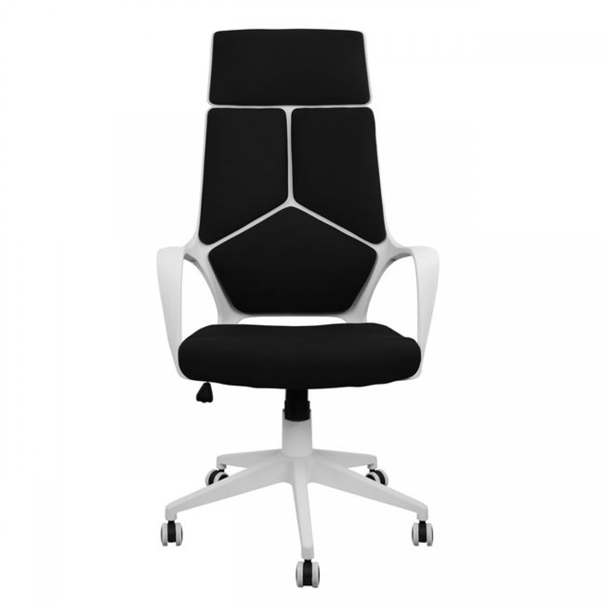 ΚΑΡΕΚΛΑ ΓΡΑΦΕΙΟΥ ANIVIA HM1054.01 ΜΑΥΡO & ΠΟΔΙ ΛΕΥΚΟ 64x61x126 εκ.