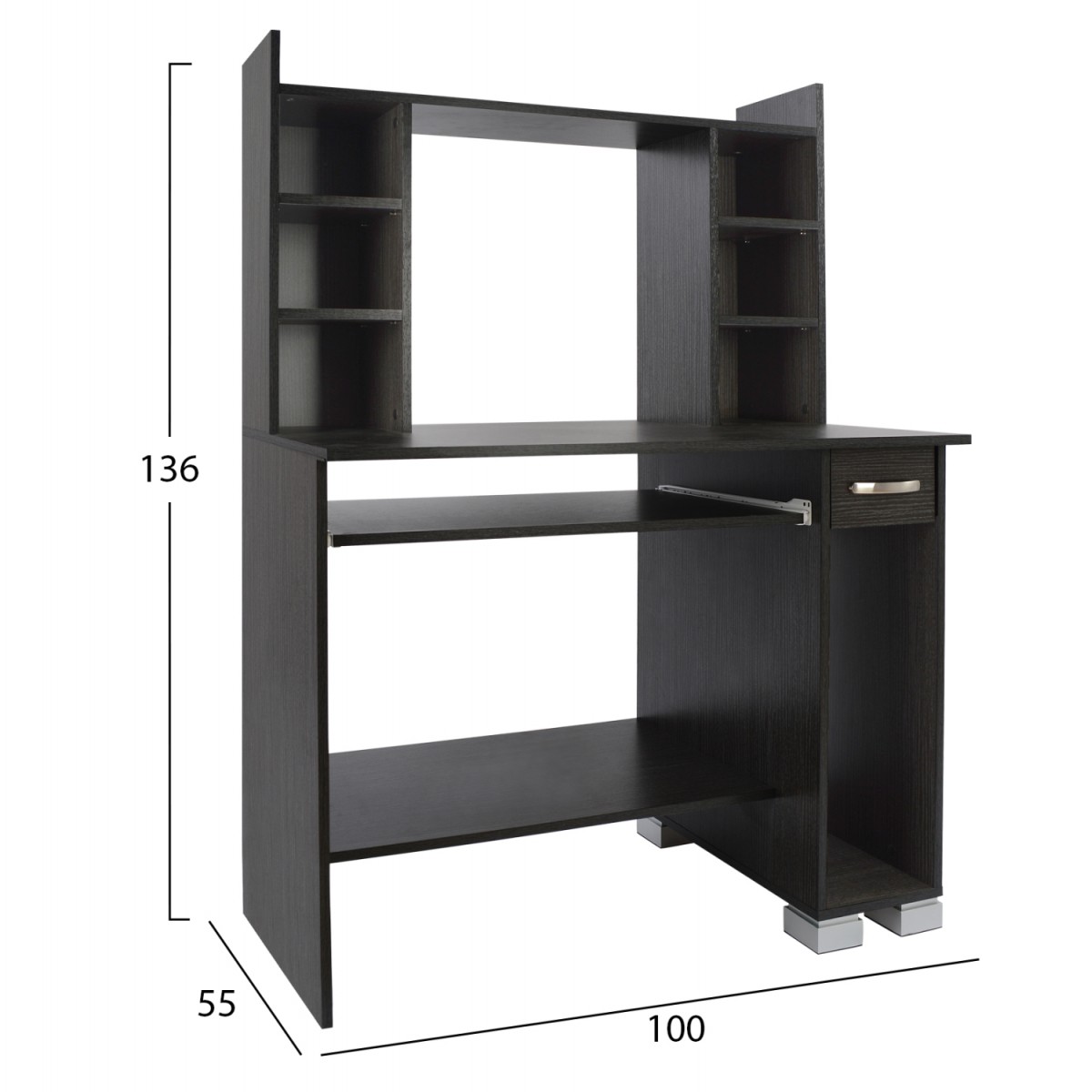 ΓΡΑΦΕΙΟ ΥΠΟΛΟΓΙΣΤΗ CHARLEY ZEBRANO HM2039.01 100x55x136 εκ.