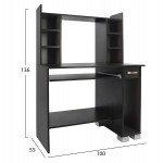 ΓΡΑΦΕΙΟ ΥΠΟΛΟΓΙΣΤΗ CHARLEY ZEBRANO HM2039.01 100x55x136 εκ.