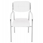 ΚΑΡΕΚΛΑ ΓΡΑΦΕΙΟΥ ΕΠΙΣΚΕΠΤΟΥ OBERON HM1018.02 ΑΣΠΡΟ PU 51x52x88Yεκ.