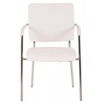 ΚΑΡΕΚΛΑ QUESTA ΜΕ ΜΠΡΑΤΣΑ HM1070.02 ΛΕΥΚΗ 56,5x59x85 cm