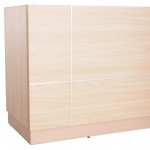 ΓΡΑΦΕΙΟ ΥΠΟΔΟΧΗΣ DALTON HM2068.02 ΜΕΛΑΜΙΝΗ ΣΕ SONAMA-ΜΠΕΖ 240x80x106Υεκ.