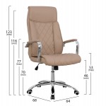 ΚΑΡΕΚΛΑ ΓΡΑΦΕΙΟΥ SHAILA HM1104.07 ΣΕ ΧΡΩΜΑ ΕΚΡΟΥ