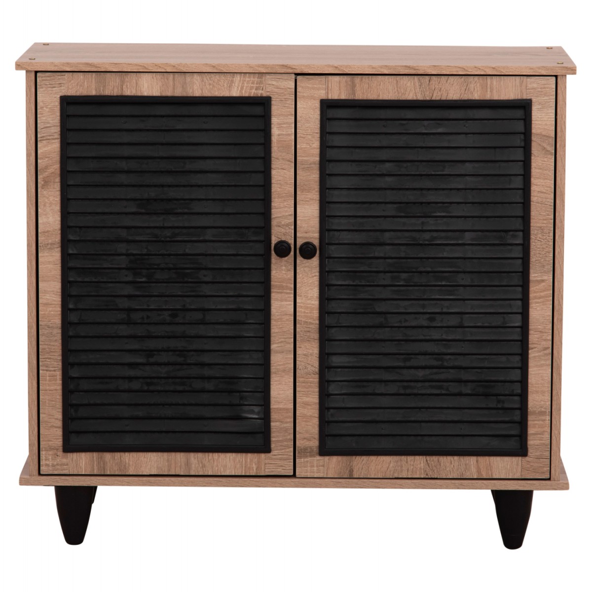 ΠΑΠΟΥΤΣΟΘΗΚΗ ΞΥΛΙΝΗ MCKENNA HM2266.02 ΣΕ ΧΡΩΜΑ SONAMA-ΜΑΥΡΟ 77x30x69Υεκ.