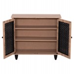 ΠΑΠΟΥΤΣΟΘΗΚΗ ΞΥΛΙΝΗ MCKENNA HM2266.02 ΣΕ ΧΡΩΜΑ SONAMA-ΜΑΥΡΟ 77x30x69Υεκ.