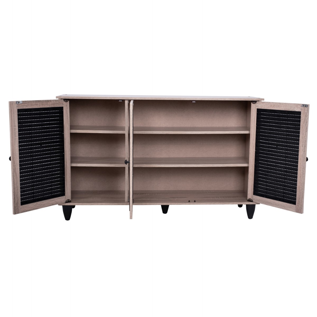 ΠΑΠΟΥΤΣΟΘΗΚΗ-ΝΤΟΥΛΑΠΙ MCKENNA 3ΠΟΡΤΕΣ HM2267.02 SONAMA-ΜΑΥΡΟ 112x30x68,5Υ εκ.