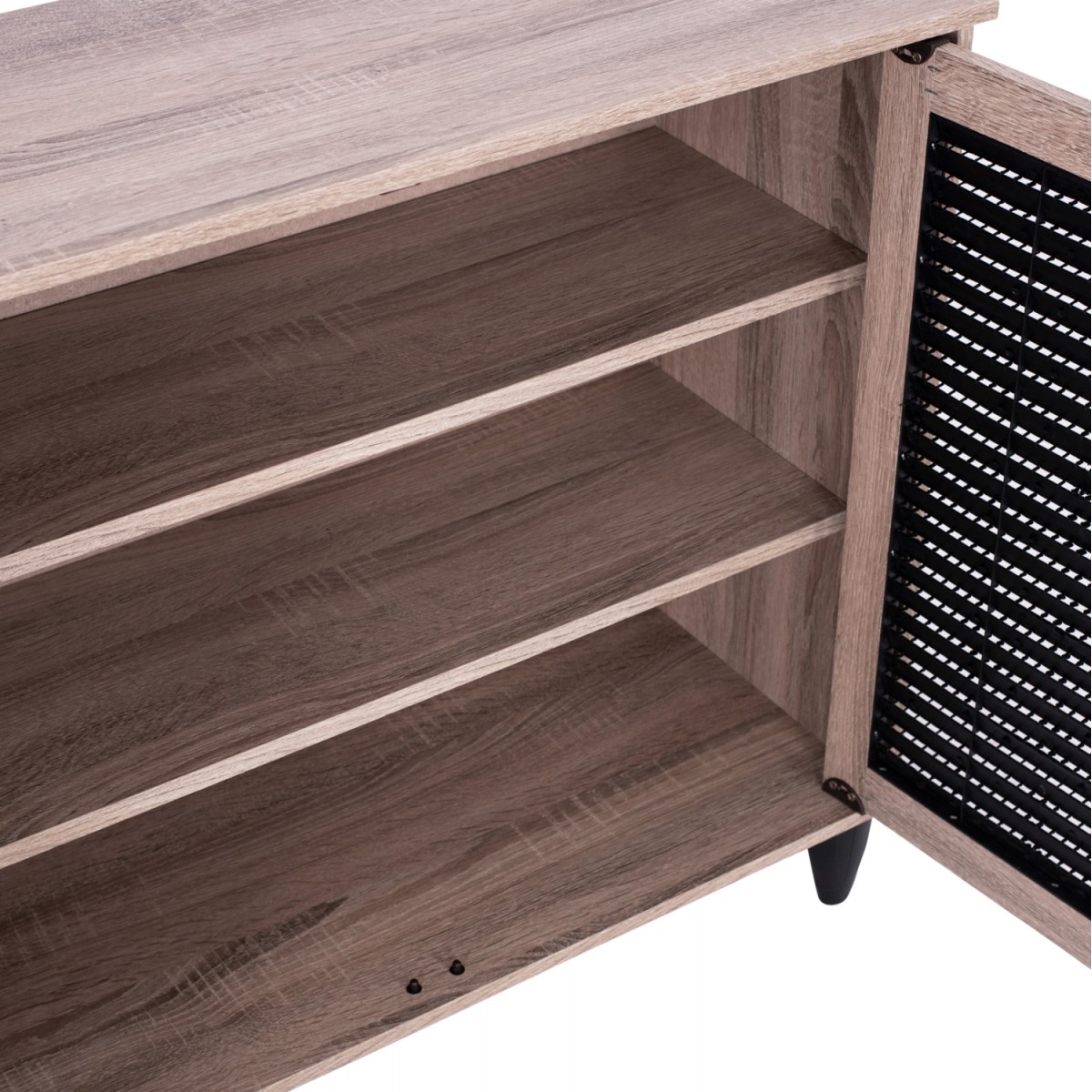 ΠΑΠΟΥΤΣΟΘΗΚΗ-ΝΤΟΥΛΑΠΙ MCKENNA 3ΠΟΡΤΕΣ HM2267.02 SONAMA-ΜΑΥΡΟ 112x30x68,5Υ εκ.