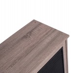 ΠΑΠΟΥΤΣΟΘΗΚΗ-ΝΤΟΥΛΑΠΙ MCKENNA 3ΠΟΡΤΕΣ HM2267.02 SONAMA-ΜΑΥΡΟ 112x30x68,5Υ εκ.