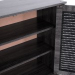 ΠΑΠΟΥΤΣΟΘΗΚΗ-ΝΤΟΥΛΑΠΙ MCKENNA ΞΥΛ.3ΠΟΡΤΕΣ HM2267.01 ΑΝΘΡΑΚΙ 112x30x68,5 cm