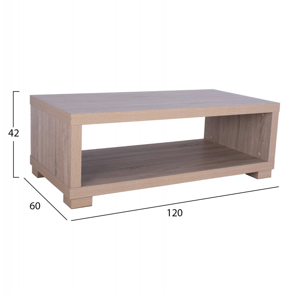 ΤΡΑΠΕΖΙ ΣΑΛΟΝΙΟΥ SALEM HM2217.02 SONAMA OAK 120Χ60Χ42Y εκ.