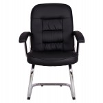 ΚΑΡΕΚΛΑ ΣΥΝΕΡΓΑΣΙΑΣ AMBREY HM1114 ΜΕ ΜΑΥΡΟ PU ΜΕ ΒΑΣΗ ΧΡΩΜΙΟΥ 61.5x62x98 cm.