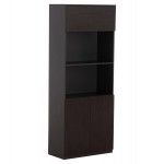 ΒΙΒΛΙΟΘΗΚΗ ΓΡΑΦΕΙΟΥ ΕΠΑΓΓΕΛΜΑΤΙΚΗ ROSEWOOD HM2089 ΜΕΛΑΜΙΝΗ ΓΚΡΙ-WENGE 80Χ40Χ200Υεκ.