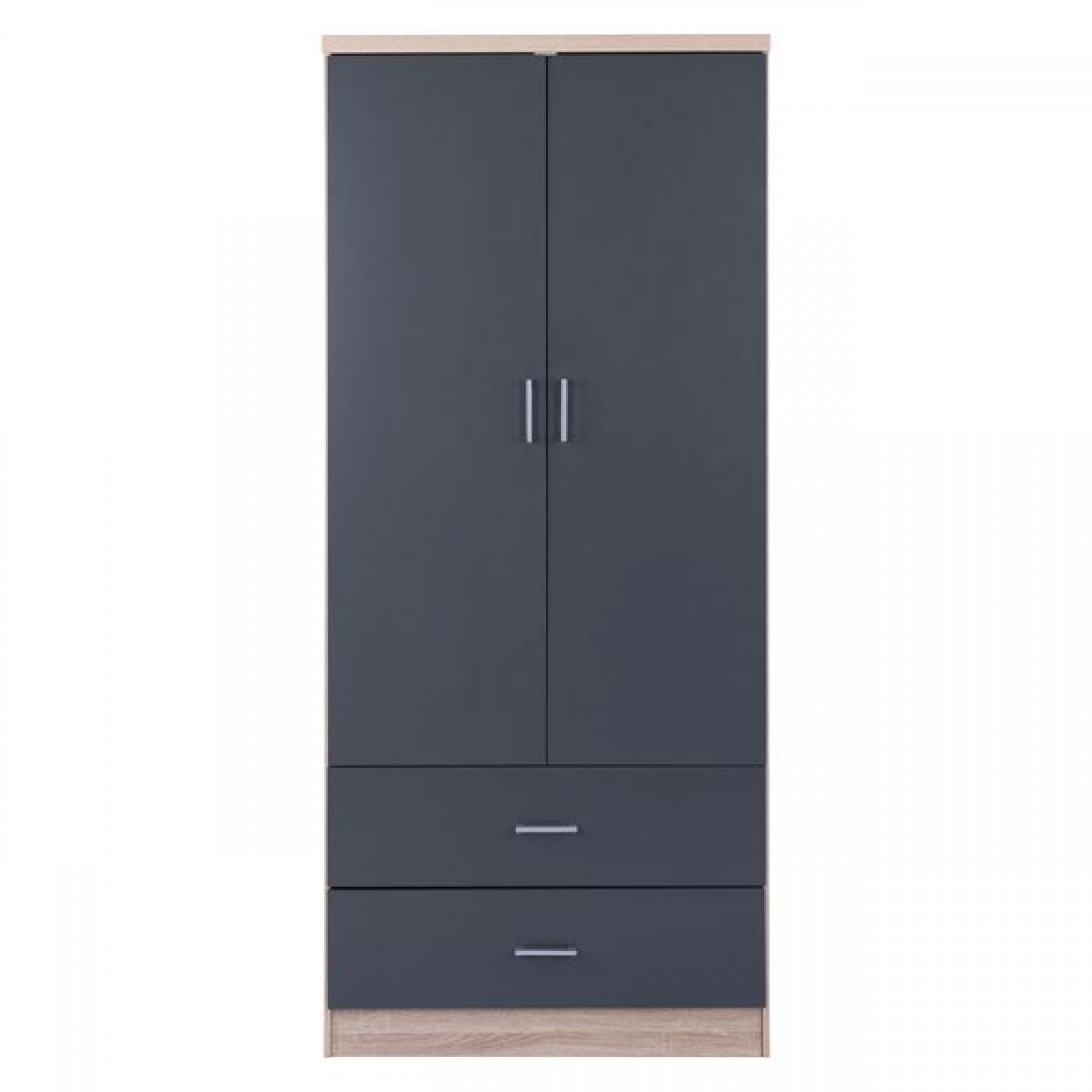 ΝΤΟΥΛΑΠΑ 2ΦΥΛΛΗ ME 2 ΣΥΡΤΑΡΙΑ REINA HM338.04 SONAMA-ΓΚΡΙ 80Χ42Χ180Υ εκ.