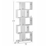 ΒΙΒΛΙΟΘΗΚΗ ΜΕΛΑΜΙΝΗΣ HM2385.04 ΛΕΥΚΗ 70x25x177 εκ.