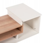 ΤΡΑΠΕΖΙ ΣΑΛΟΝΙΟΥ ΜΕΛΑΜΙΝΗΣ ROSAMUND ΛΕΥΚΟ ΦΥΣΙΚΟ HM8868.11 90x50x24,5-35Yεκ.