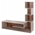 ΣΥΝΘΕΤΟ ΤΗΛΕΟΡΑΣΗΣ EDELIE HM8908.14 ΜΕΛΑΜΙΝΗ ΓΚΡΙ STONE TEXTURE-ΦΥΣΙΚΟ 150x29,5x120Υεκ.