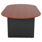 ΓΡΑΦΕΙΟ ΣΥΝΕΔΡΙΑΣΕΩΝ ΟΒΑΛ SIENNA HM2134.03 ΑΝΘΡΑΚΙ ΜΕΛΑΜΙΝΗ-TOP ΚΕΡΑΣΙ 240x120x75Υεκ