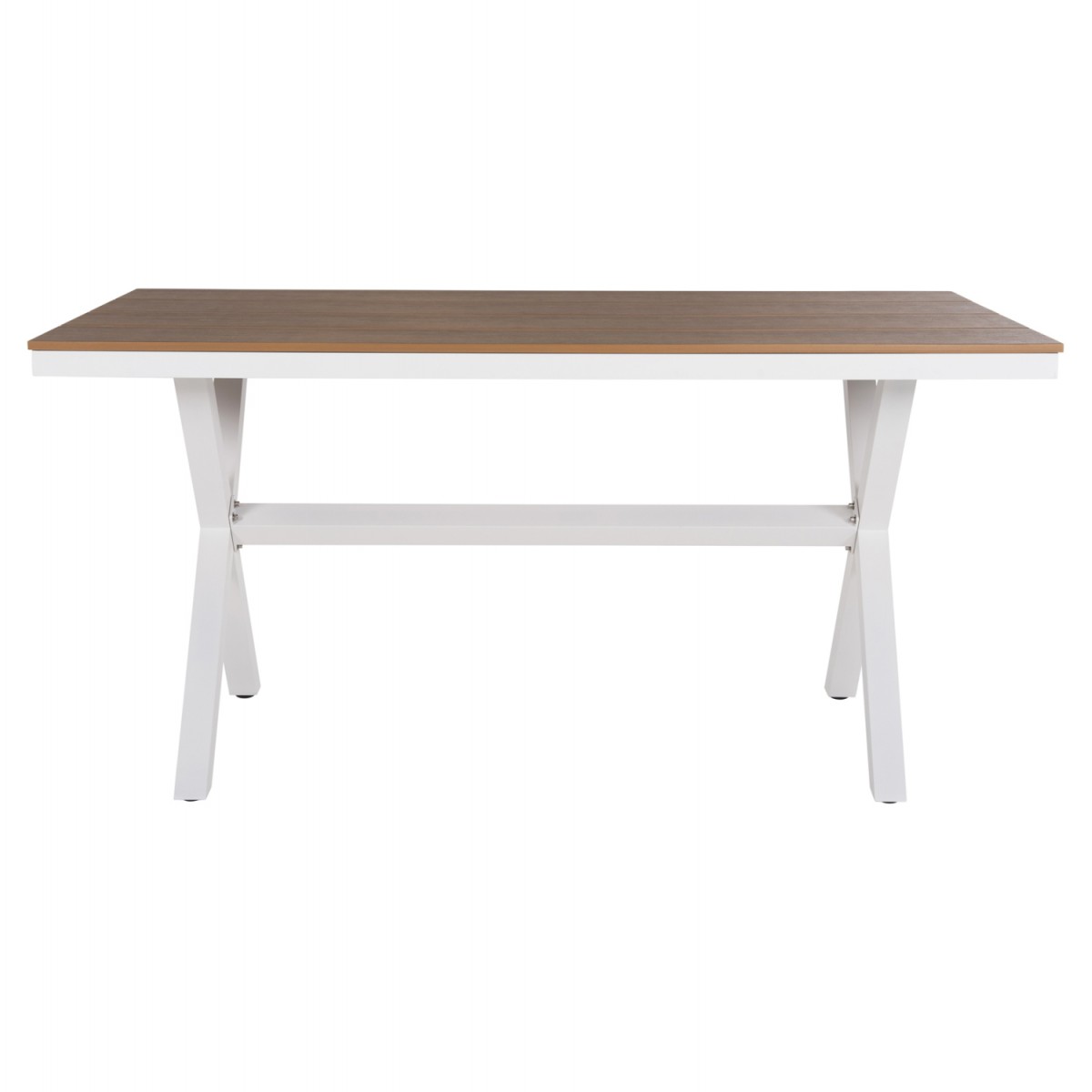 ΤΡΑΠΕΖΙ ΑΛΟΥΜΙΝΙΟΥ ΟΡΘΟΓΩΝΙΟ TAWNEE HM6037.02 ΛΕΥΚΟ-POLYWOOD ΦΥΣΙΚΟ 150x89,5x73Υεκ