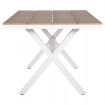 ΤΡΑΠΕΖΙ ΑΛΟΥΜΙΝΙΟΥ ΟΡΘΟΓΩΝΙΟ TAWNEE HM6037.02 ΛΕΥΚΟ-POLYWOOD ΦΥΣΙΚΟ 150x89,5x73Υεκ