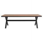 ΤΡΑΠΕΖΙ ΑΛΟΥΜΙΝΙΟΥ ΟΡΘΟΓΩΝΙΟ TAWNEE HM6039.01 ΑΝΘΡΑΚΙ-POLYWOOD ΦΥΣΙΚΟ 219,5x89,5x73Υ